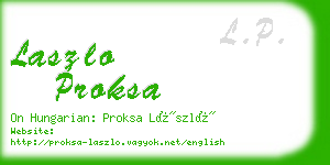 laszlo proksa business card